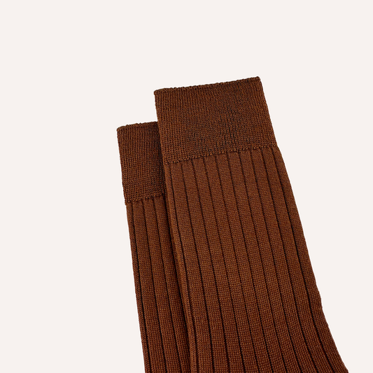 Amber Brown Merino Wool Socks