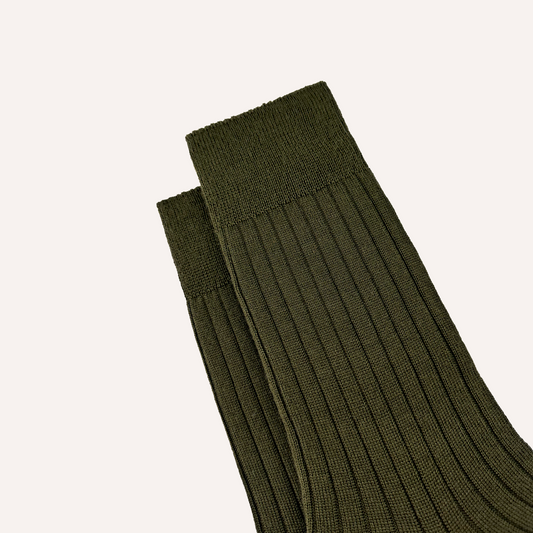 Moss Green Merino Wool Socks