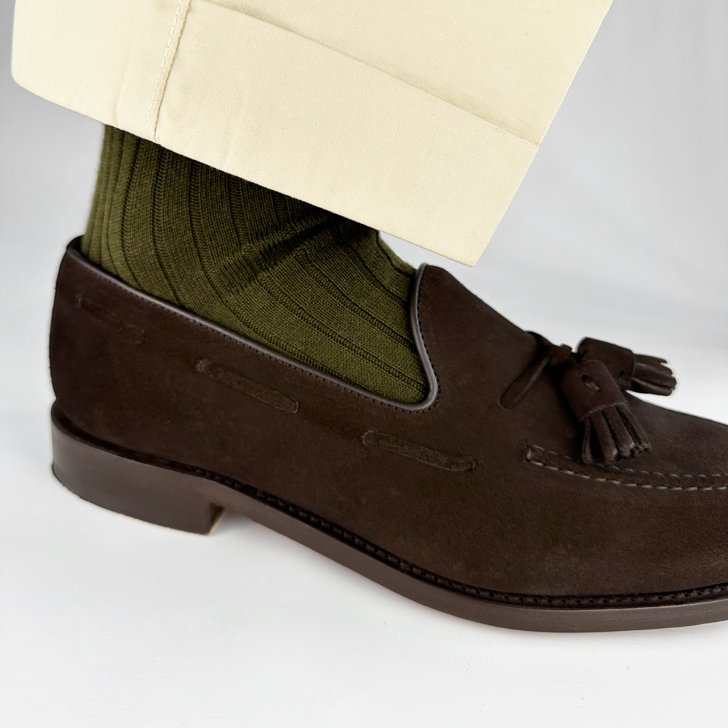 Moss Green Merino Wool Socks