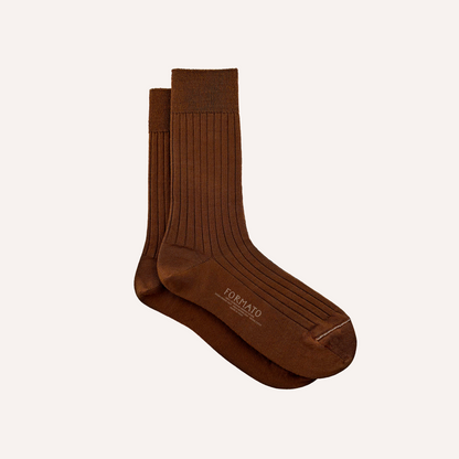 Amber Brown Merino Wool Socks