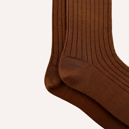 Amber Brown Merino Wool Socks