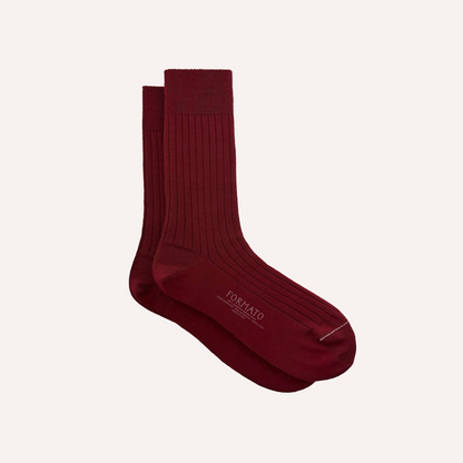 Red Merino Wool Socks
