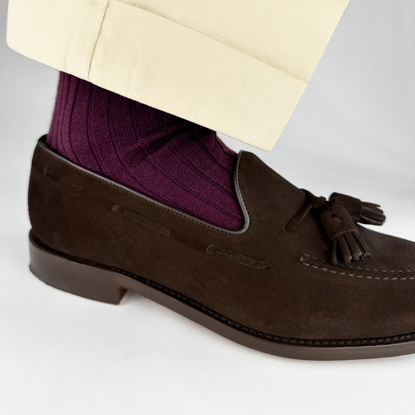 Purple Merino Wool Socks